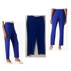KASPER Women’s Cobalt Blue Medium Straight Leg Flat Front Pants NWT Business